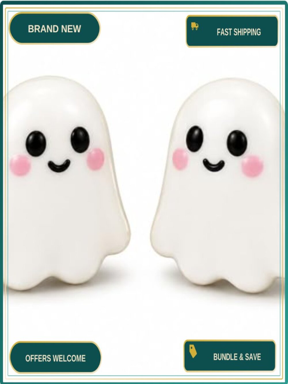 Glow in the Dark Ghost Stud Earrings Halloween Jewelry Gift for Women
